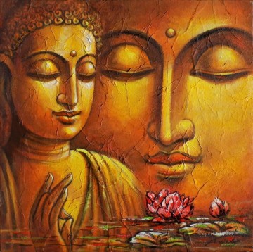 Buddha head on water Buddhism Oil Paintings